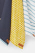 Joules Stripe & Honeycomb Cotton Tea Towels Set of 3 Yellow/Blue