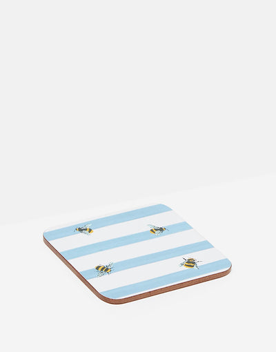 Joules Bee Stripe Coasters Set of 4