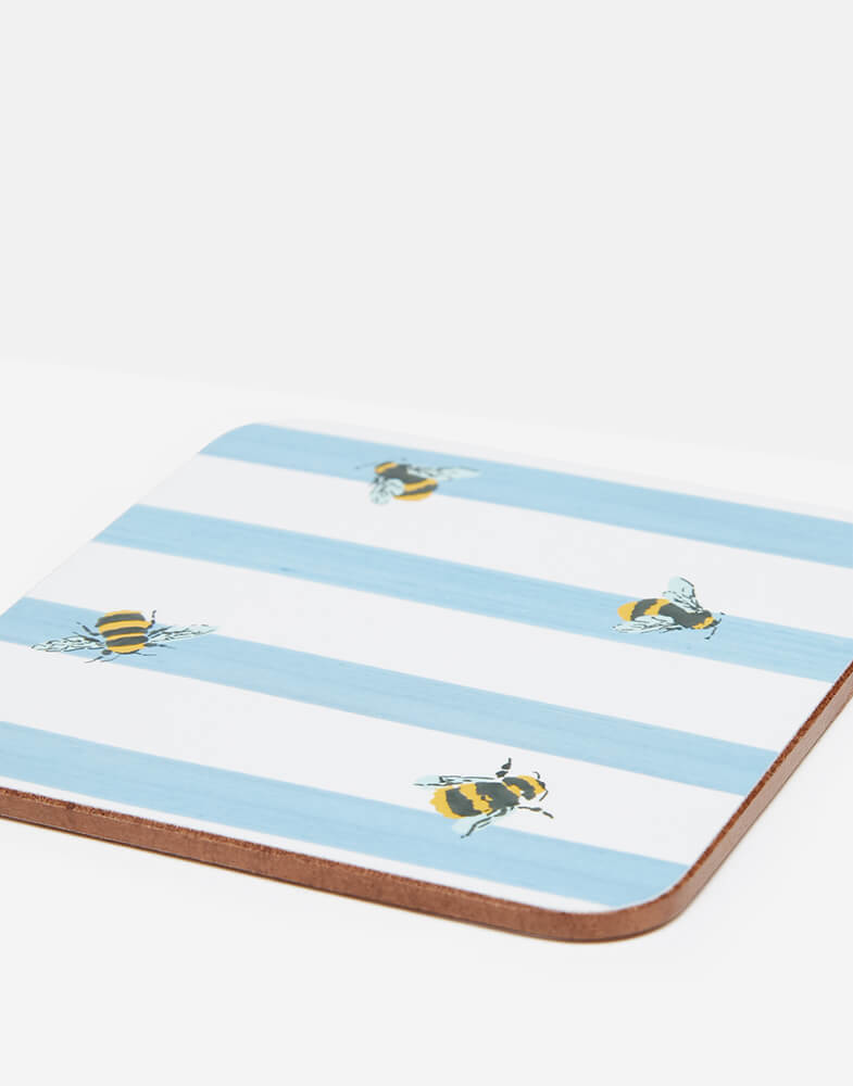 Joules Bee Stripe Coasters Set of 4