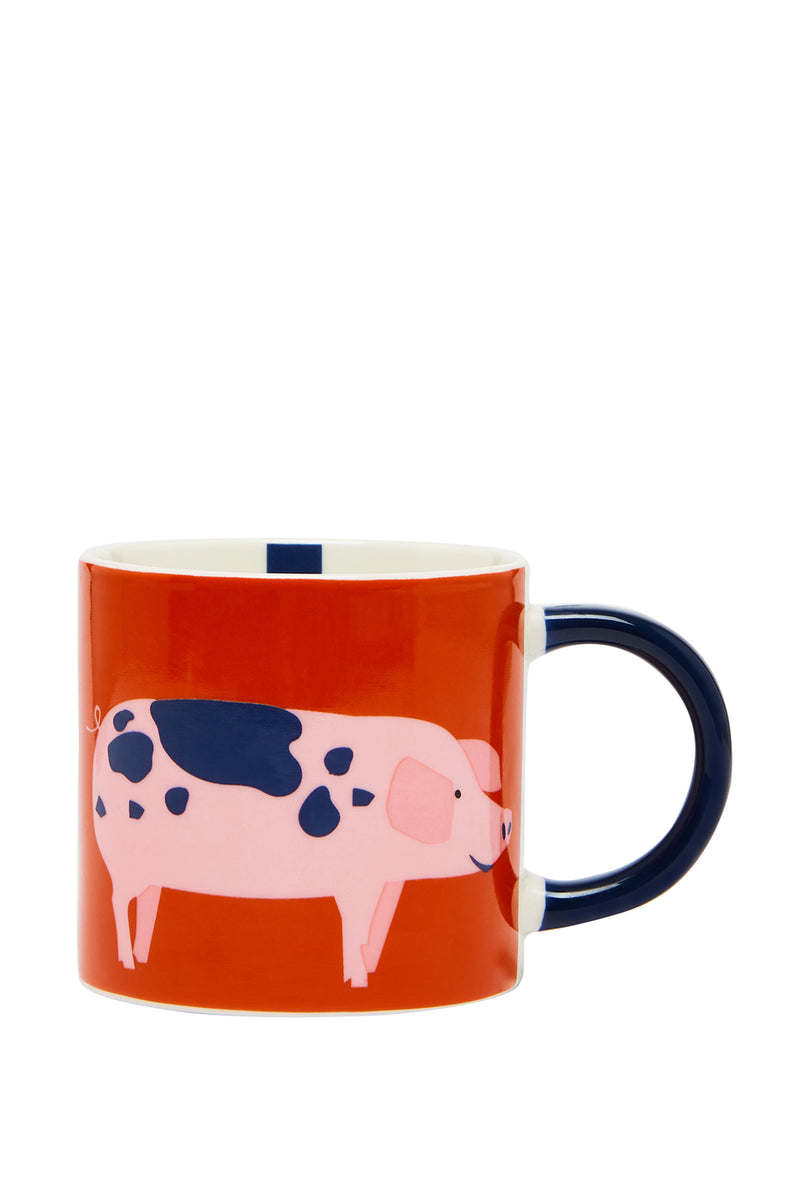 Joules Pig Orange Mug 350ml