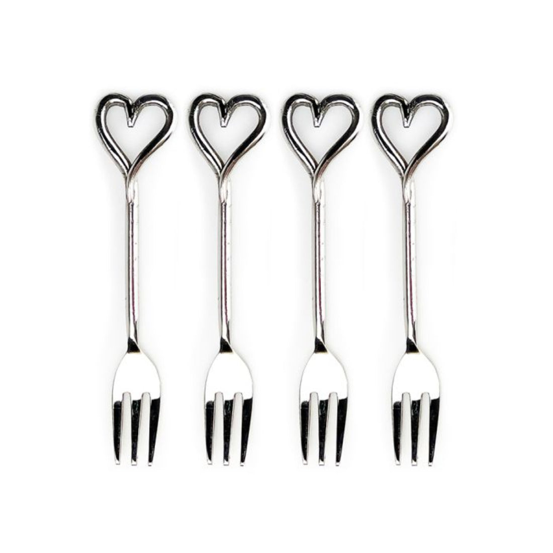 Selbrae House Stainless Steel Love Heart Pastry Forks