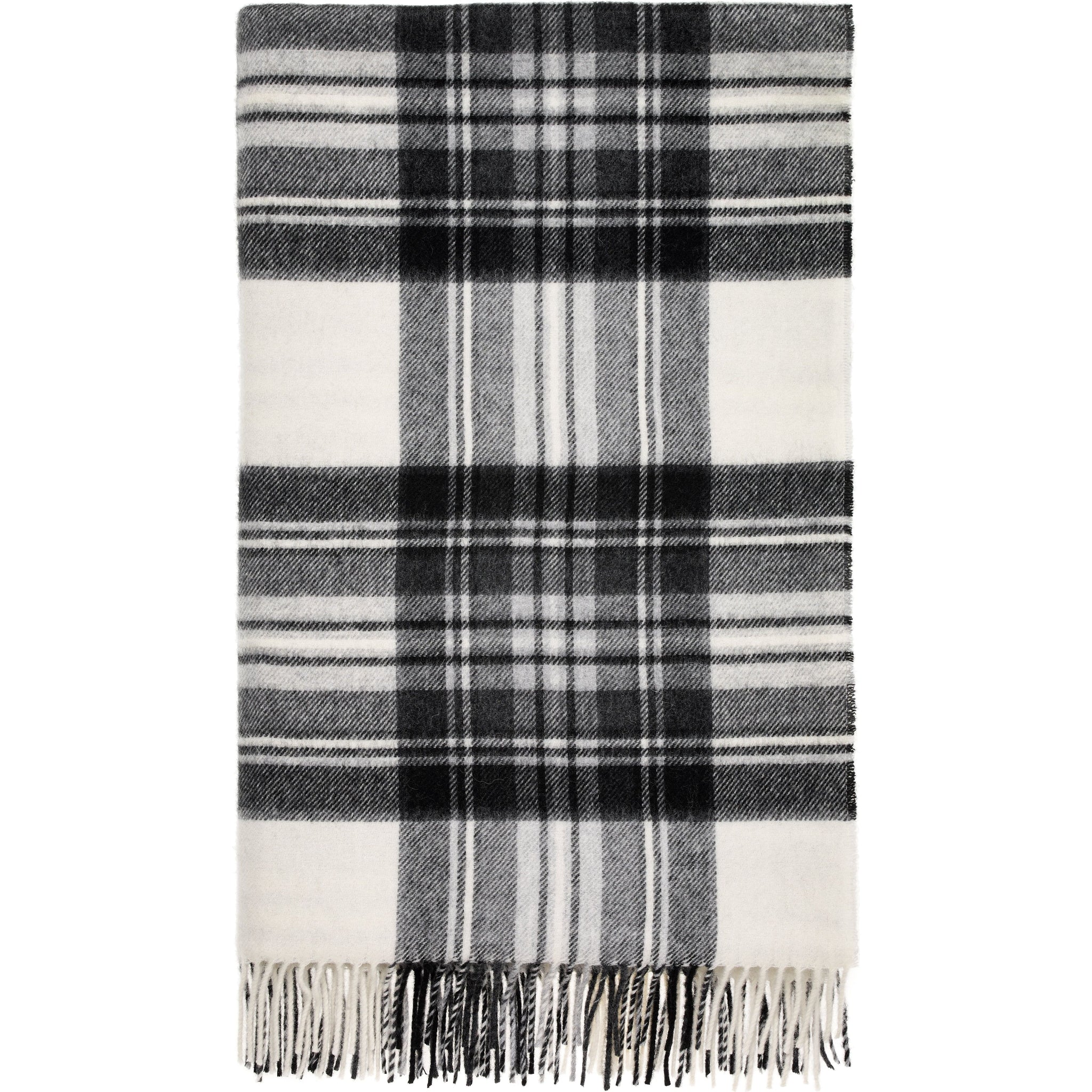 Bronte by Moon Tartan Dress Grey Stewart Wool Throw 185cm x 140cm