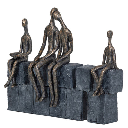 Libra Bronze Blocks Family of four W27.5cm