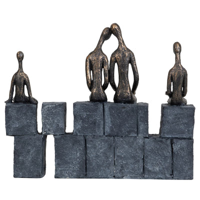 Libra Bronze Blocks Family of four W27.5cm