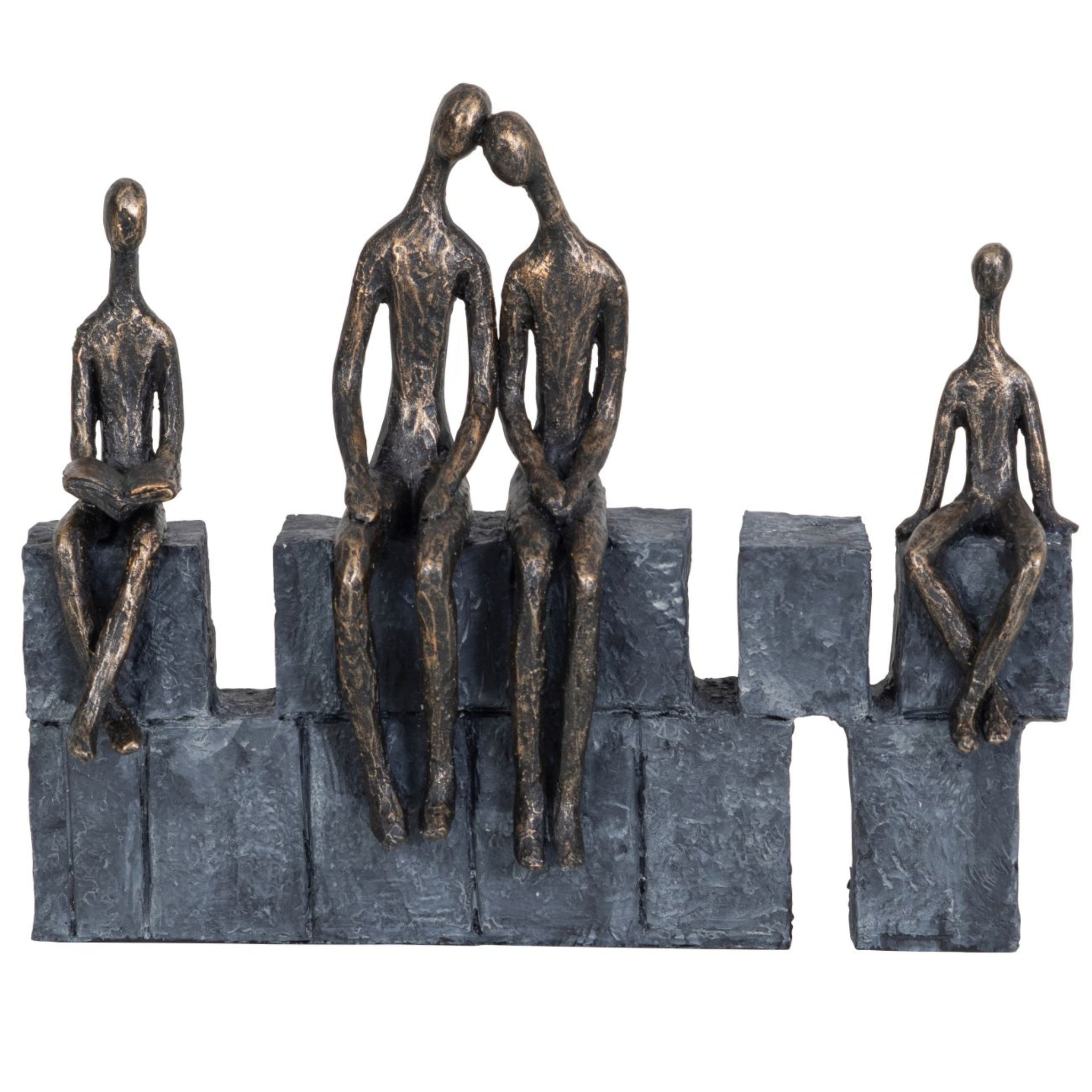 Libra Bronze Blocks Family of four W27.5cm