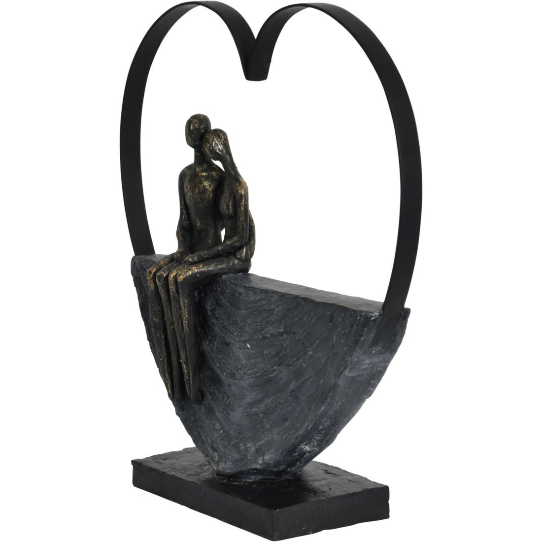 Libra Couple Inside Heart Sculpture