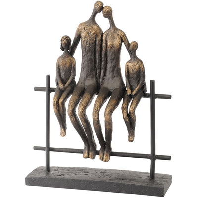 Libra Duxford Bench Family Of Four Sculpture