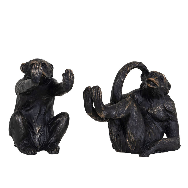 Libra Orangutan Set of 2 Sculptures Book Ends