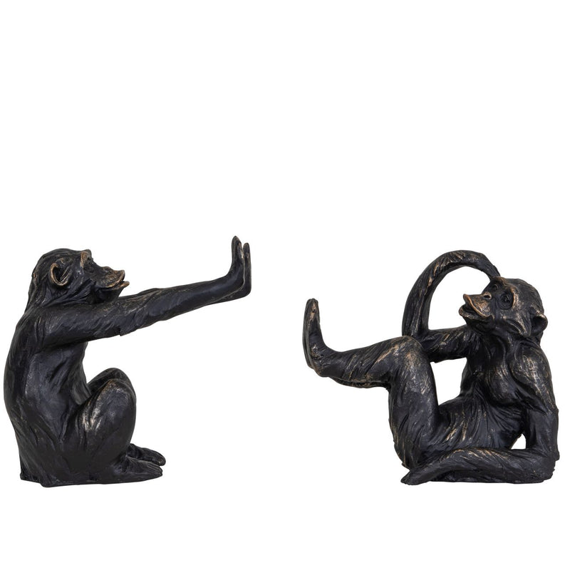 Libra Orangutan Set of 2 Sculptures Book Ends