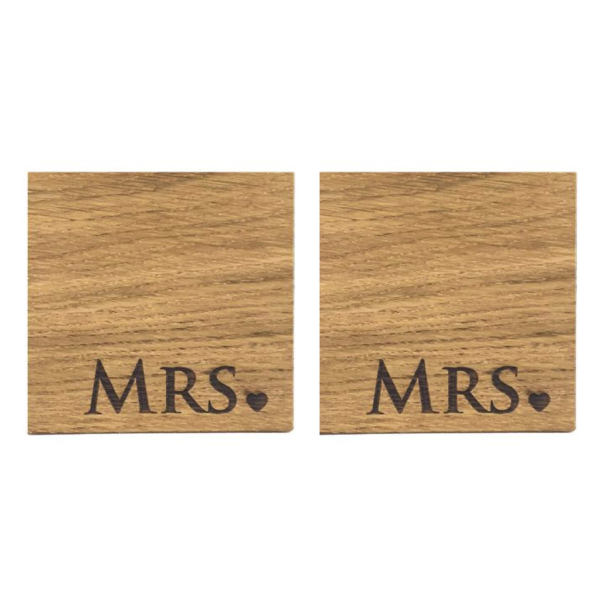 Selbrae House Mrs/Mrs Oak Coasters