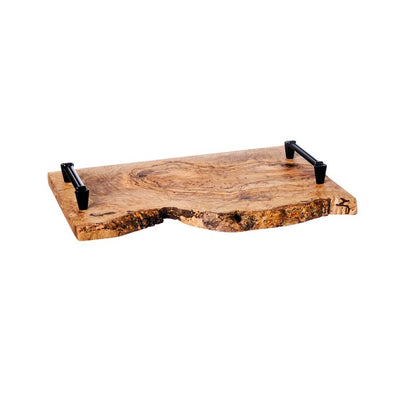 Naturally Med Olive Wood Rustic Serving Tray