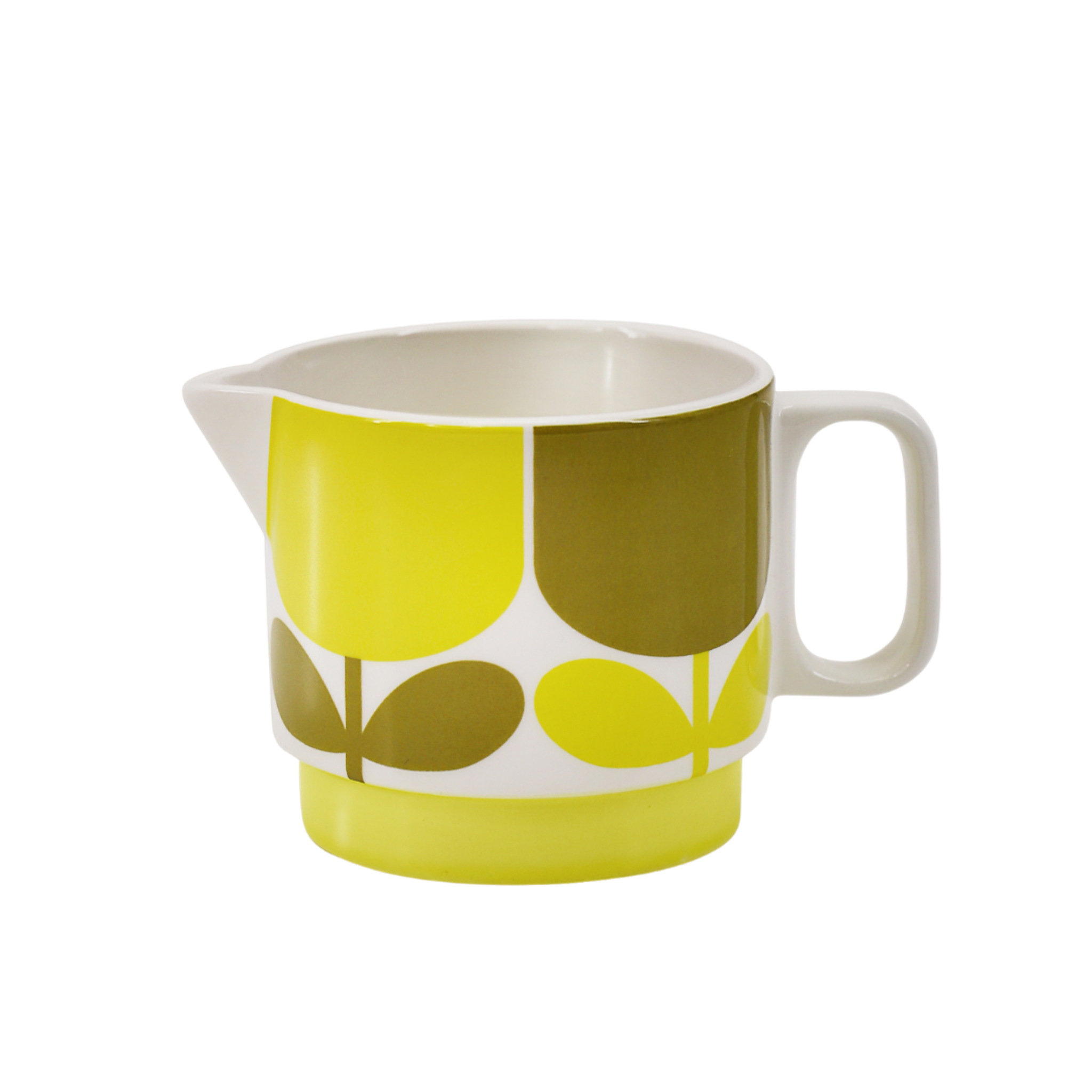 Orla Kiely Block Flower Milk Jug Ochre Yellow 350ml