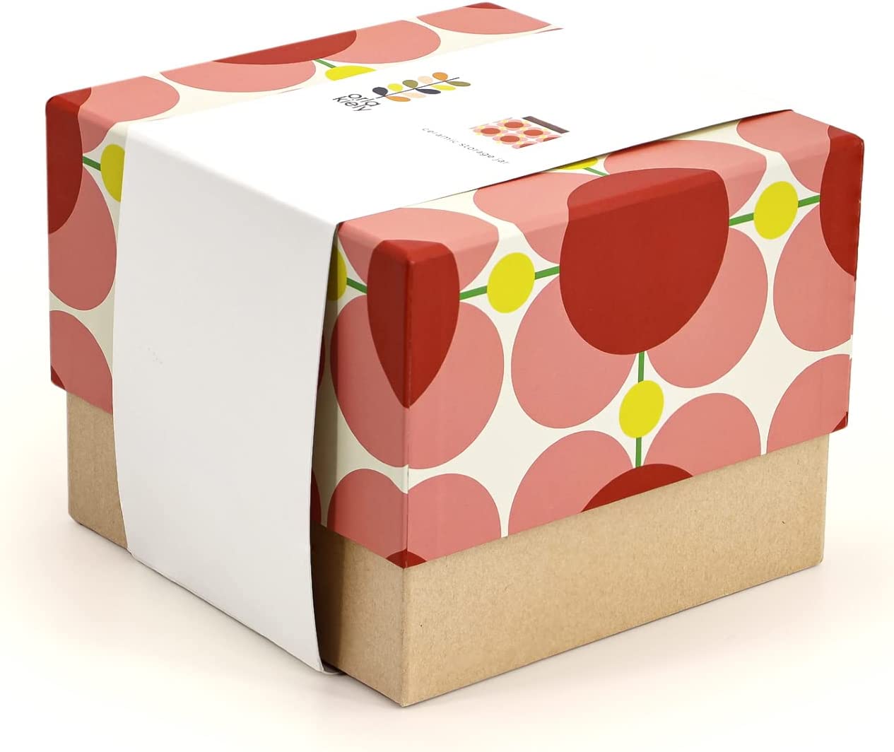 Orla Kiely Ceramic Block Flower Storage Jar Bubblegum