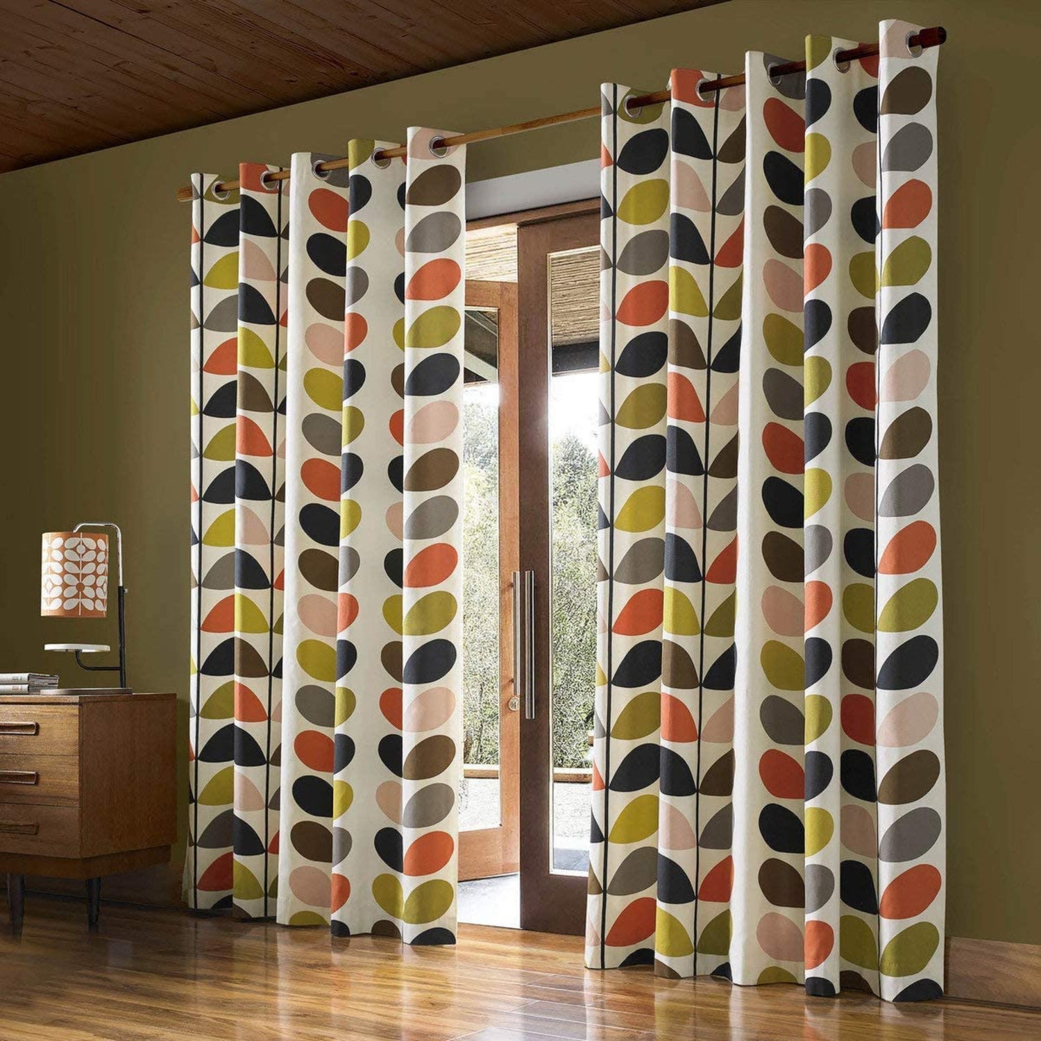 Orla Kiely Multi Stem Eyelet Curtains