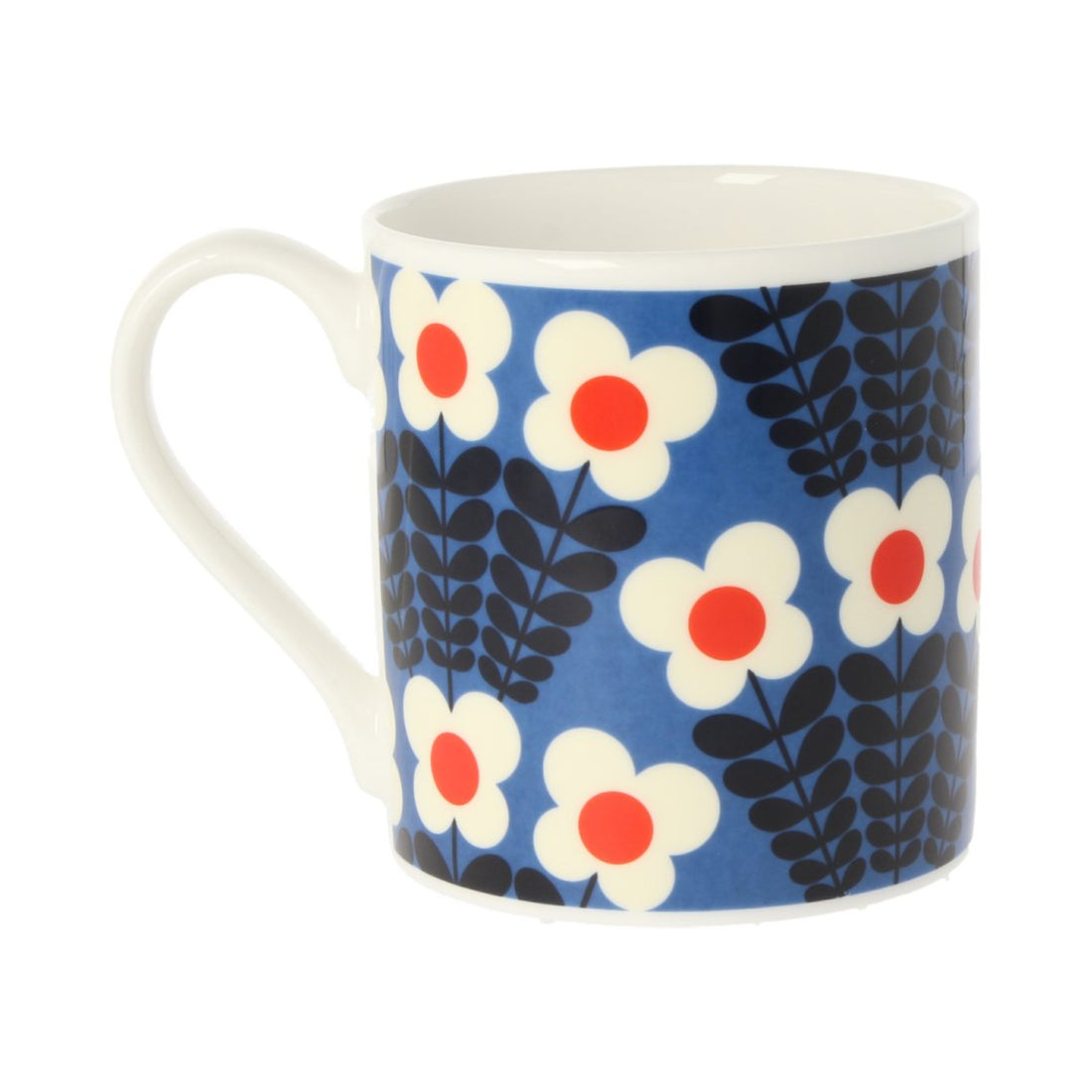 Orla Kiely Bunch Of Stems Blue Mug - 350ml