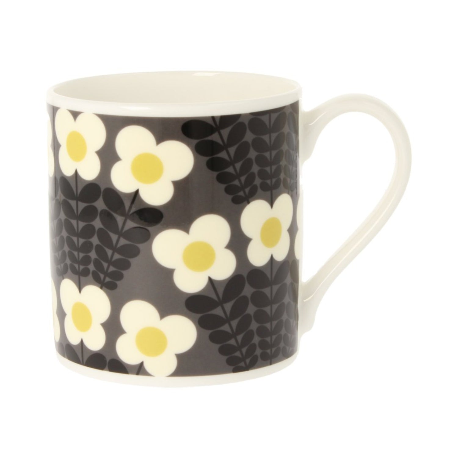 Orla Kiely Bunch Of Stems Grey Mug 350ml