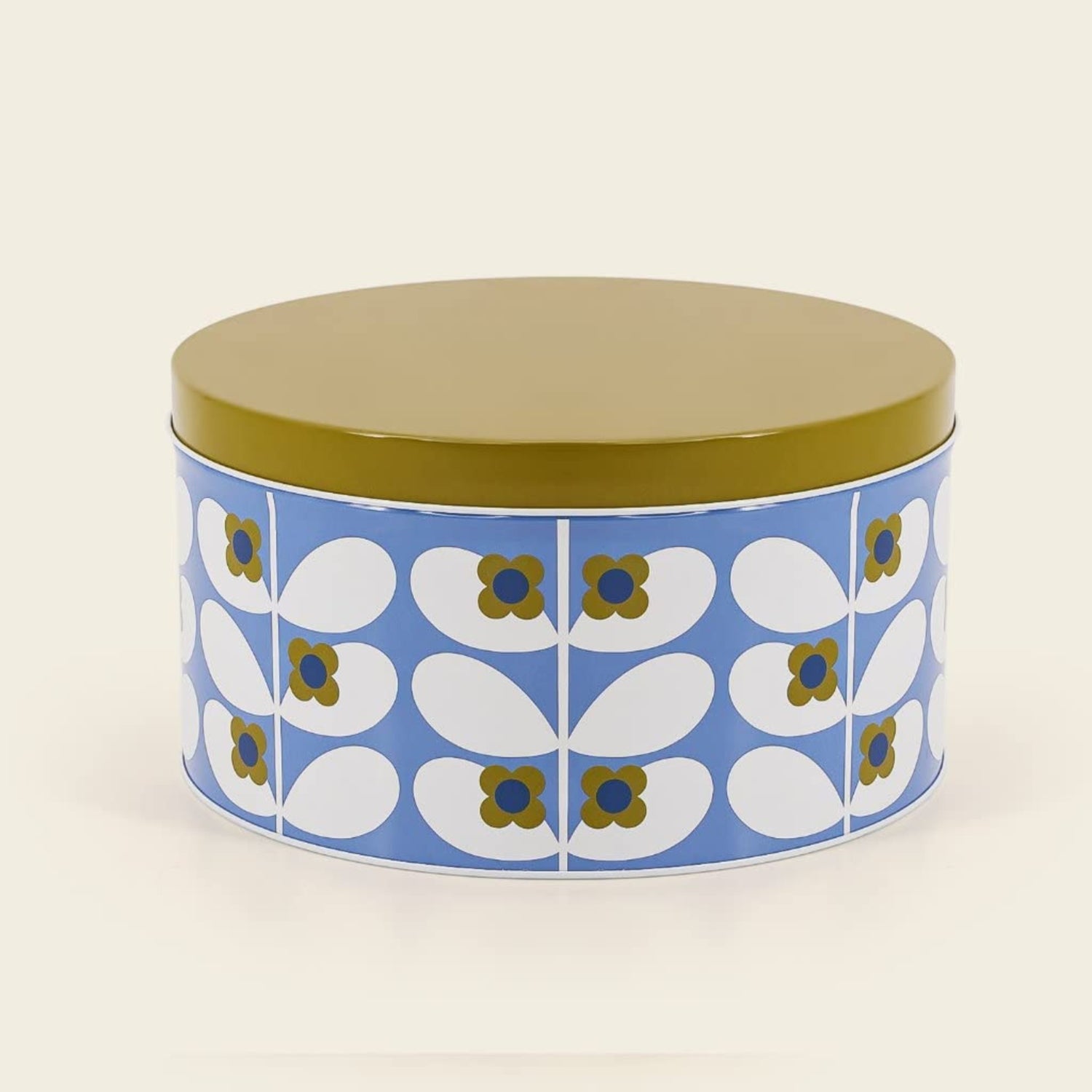 Orla Kiely Set of 3 Nesting Cake Tins Retro Flower Designs Dandelion / Sky