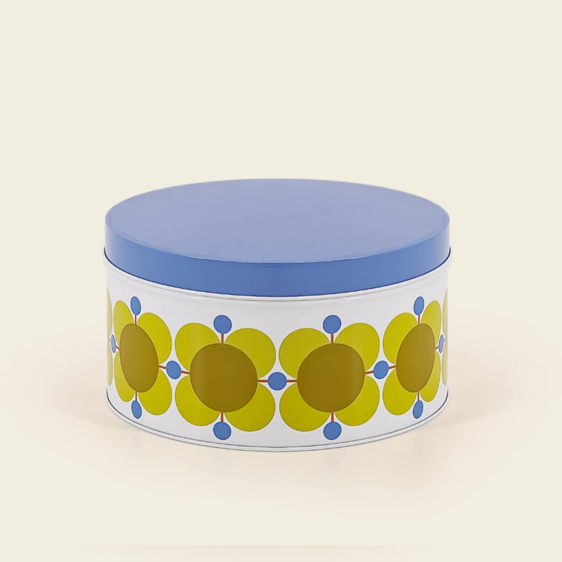 Orla Kiely Set of 3 Nesting Cake Tins Retro Flower Designs Dandelion / Sky