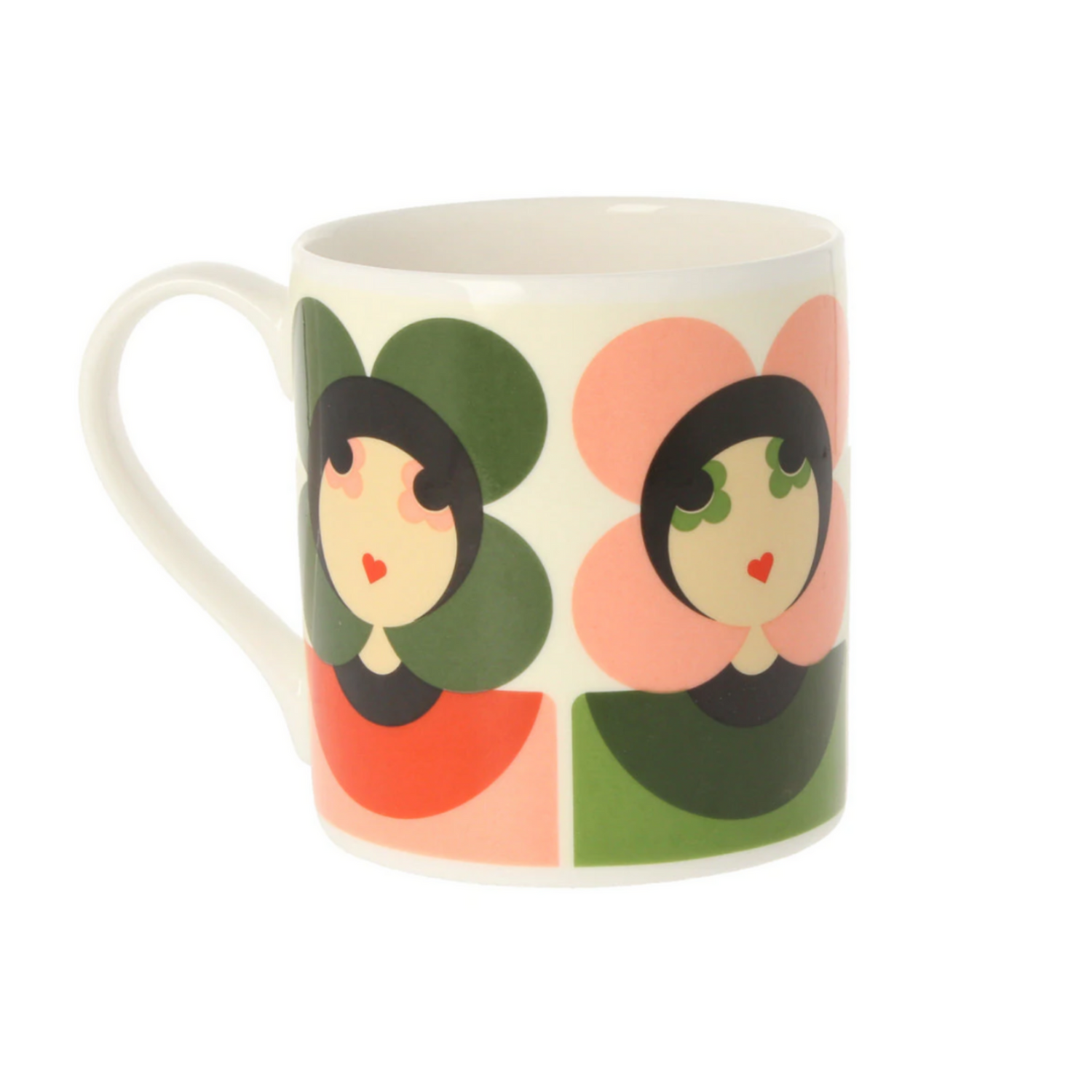 Orla Kiely Luna Pink/Green Mug 350ml