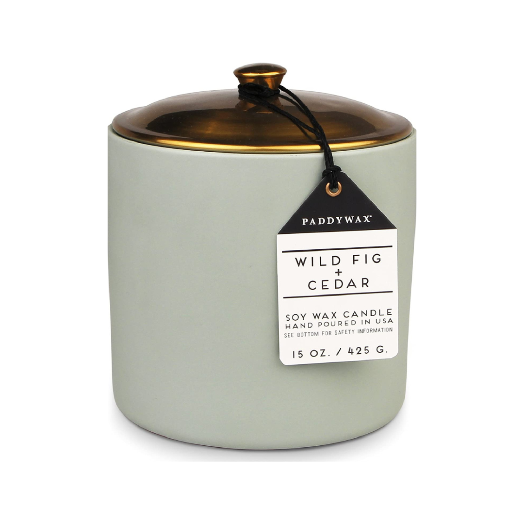 Paddywax Hygge 15oz Ceramic Wild Fig &amp; Cedar