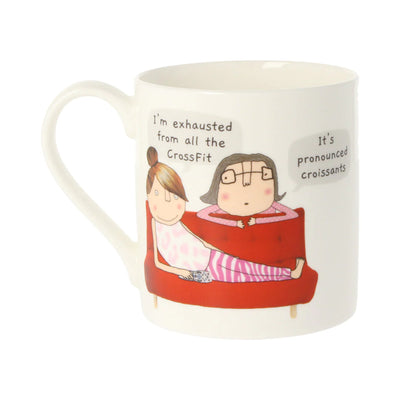 Rosie Made A Thing Cross Fit/ Croissants Mug 350ml