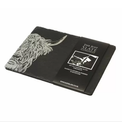 Just Slate Company Highland Cow Placemats Set of 2