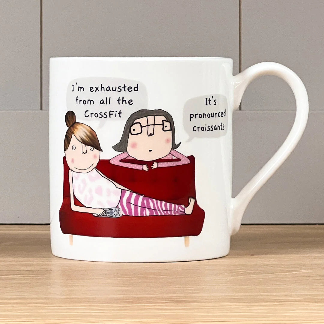 Rosie Made A Thing Cross Fit/ Croissants Mug 350ml