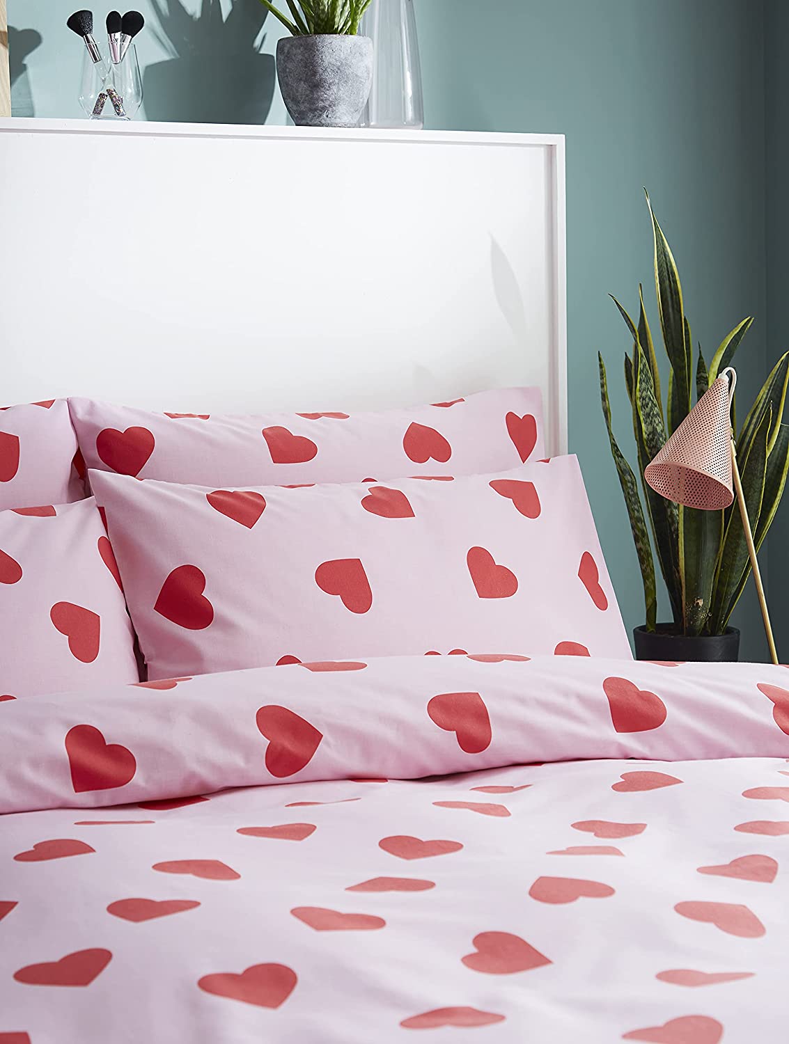 Skinny Dip Hearts Pink Duvet Cover Set Single