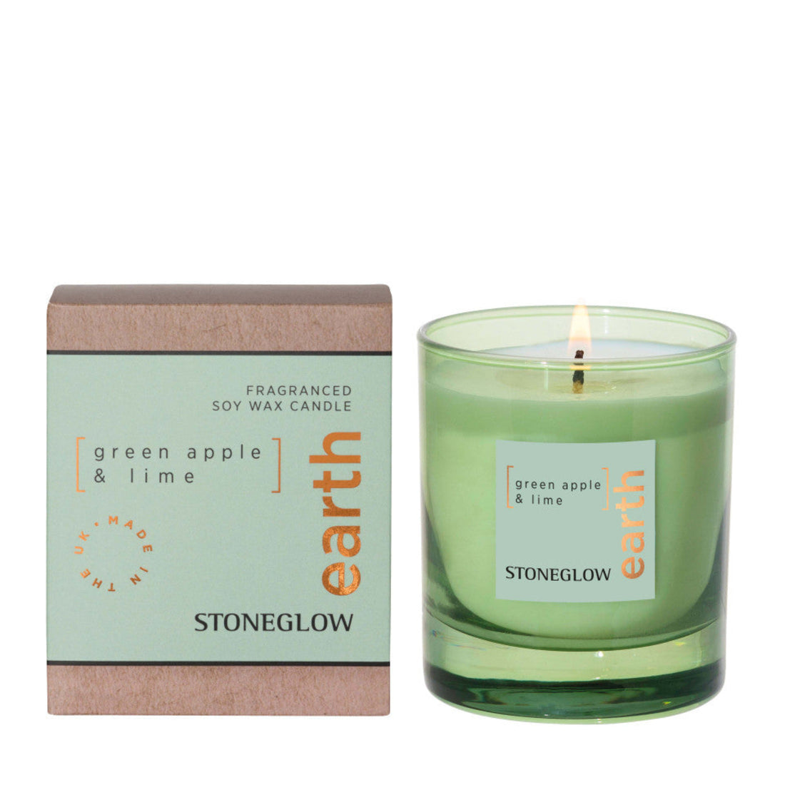 Stoneglow Green Apple &amp; Lime Candle 160g