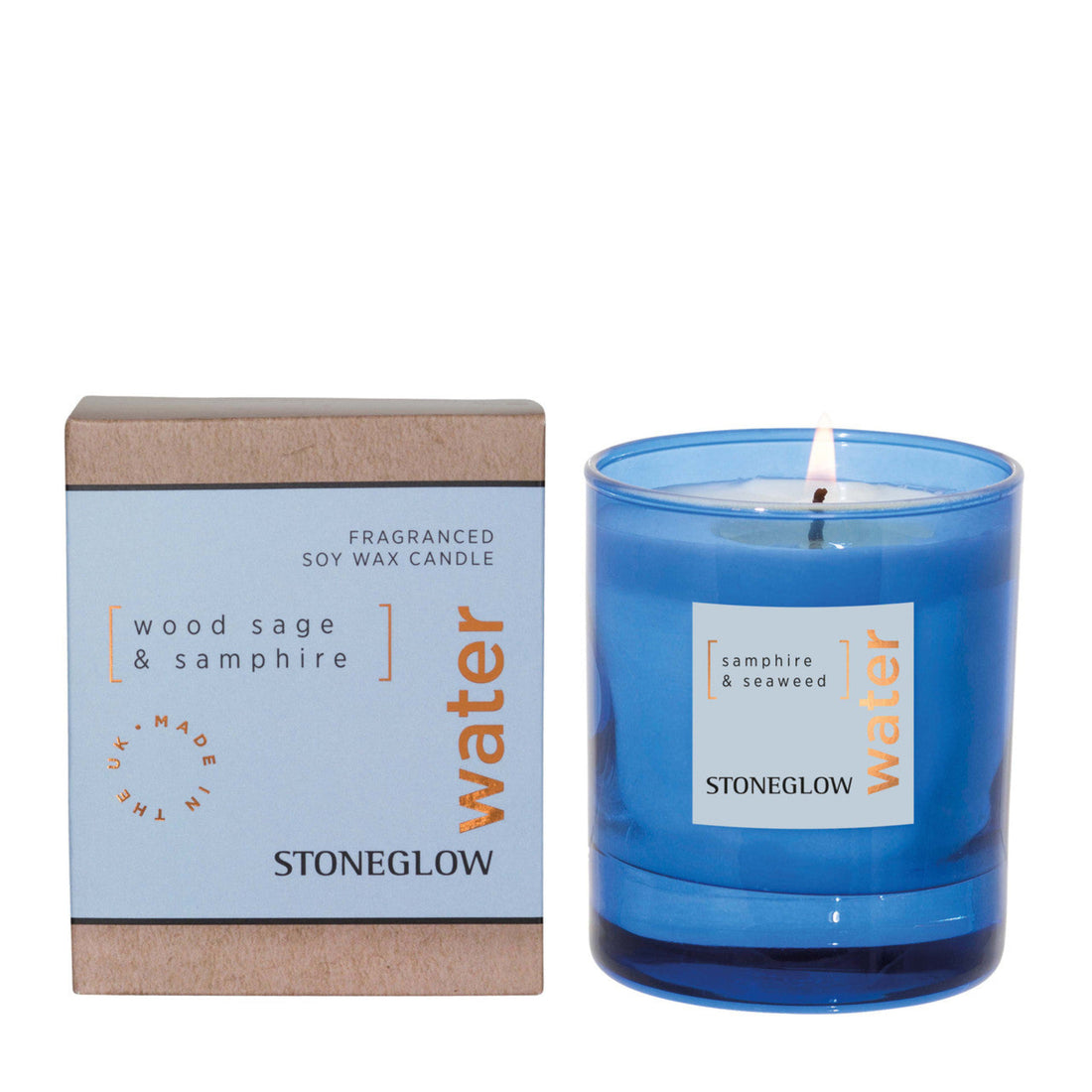 Stoneglow Wood Sage & Samphire Candle 160g
