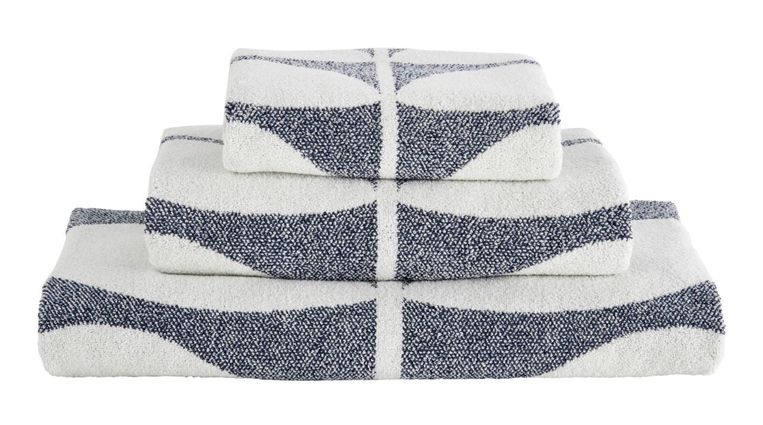 Orla Kiely Sunflower Whale Blue Towels