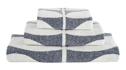 Orla Kiely Sunflower Whale Blue Towels