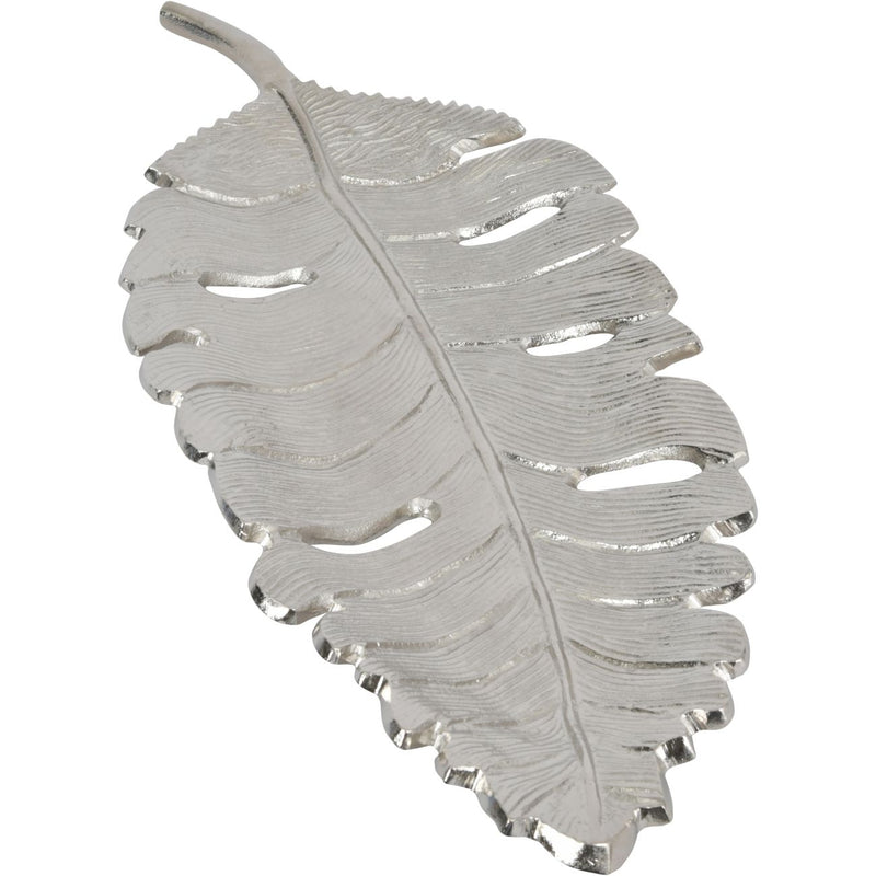 The Libra Company Large Feather Platter in Nickel Finish