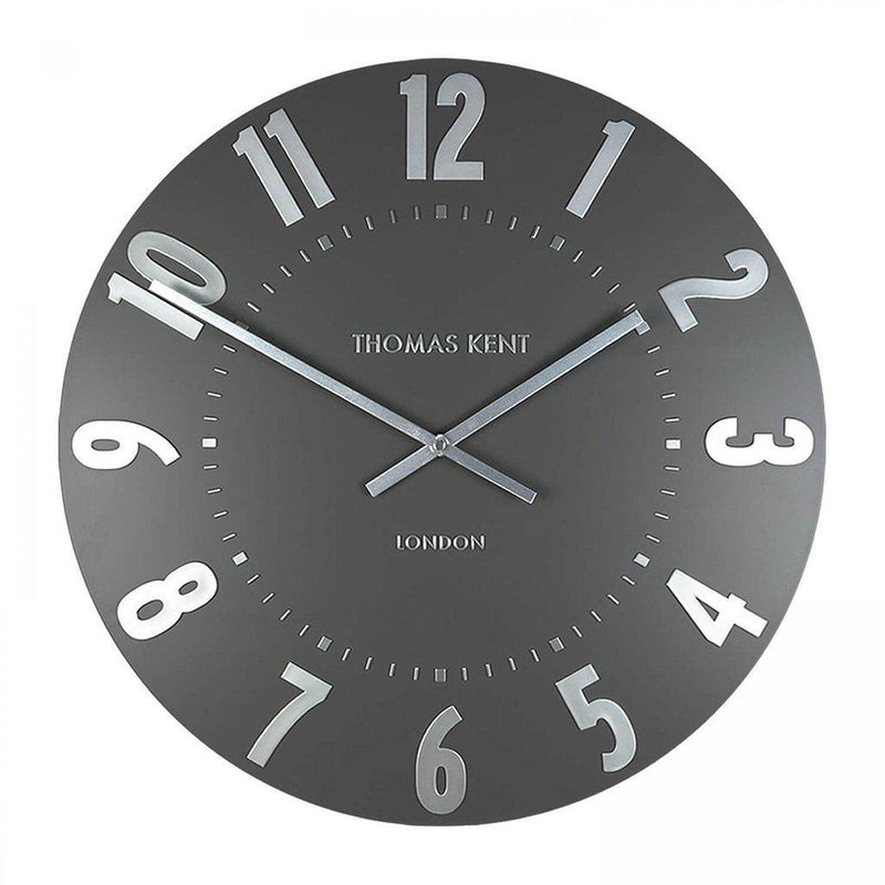Thomas Kent 20" Mulberry Wall Clock Graphite Silver