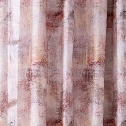 Voyage Maison Monet Amber Pink Watercolour Lined Eyelet Curtains