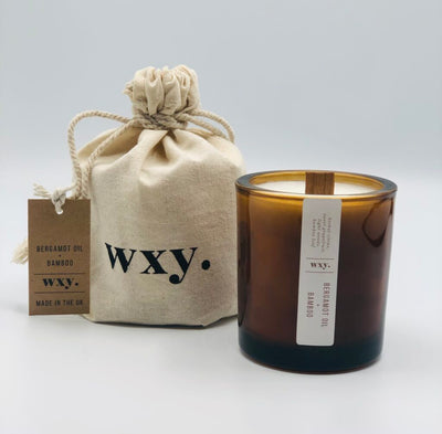 WXY Mini Amber Candle Black Bergamot Oil & Bamboo 5oz