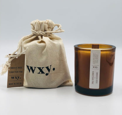 WXY Mini Amber Candle Smoked Rose &amp; Sumatran Pine 5oz