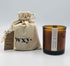 WXY Mini Amber Candle Smoked Rose & Sumatran Pine 5oz