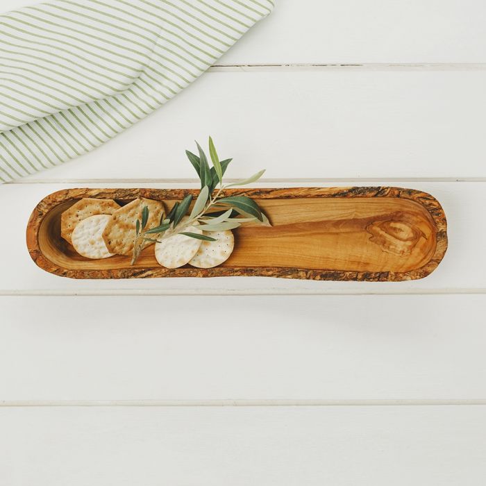 Naturally Med Artisan Olive Wood Bread Holder 40c