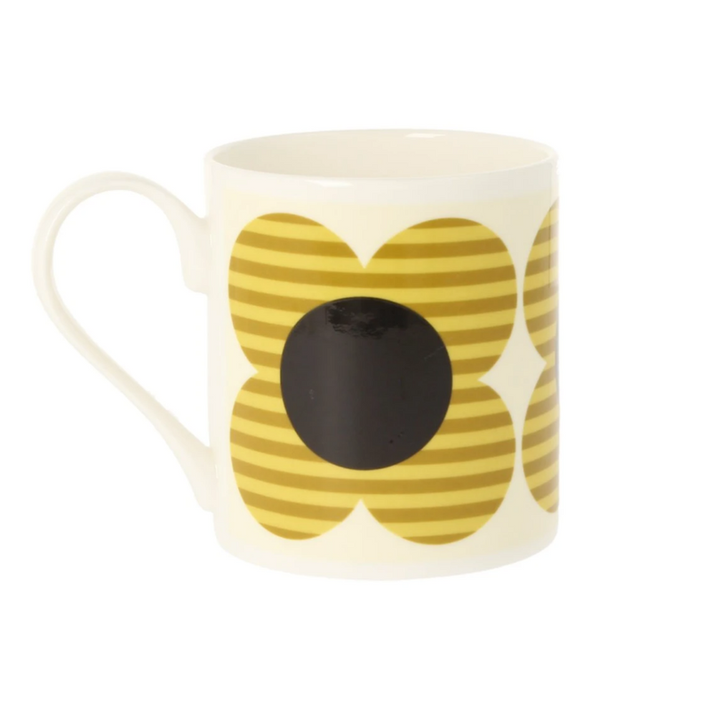 Orla Kiely Striped Flower Yellow Mug 300ml