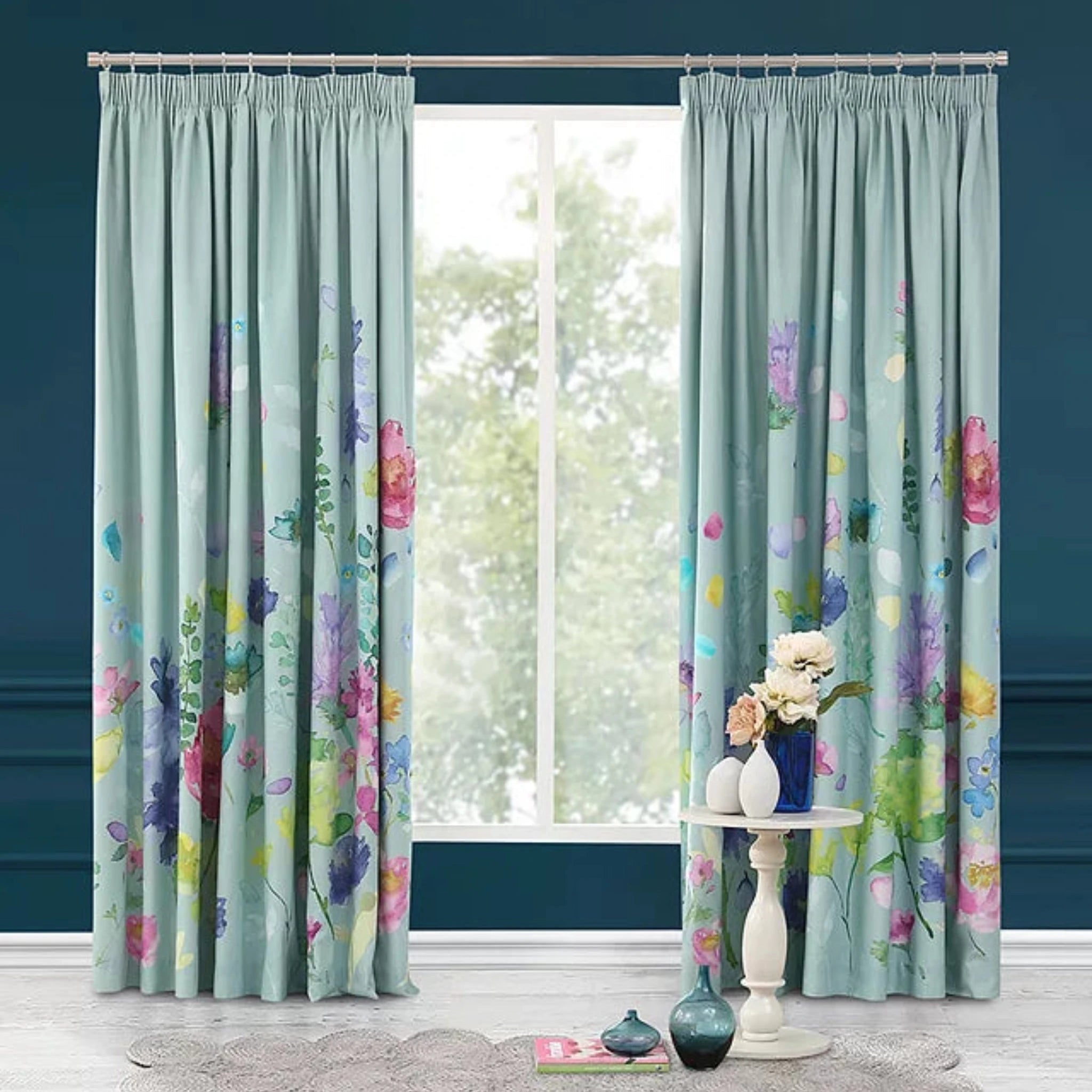 bluebellgray Tetbury Blackout Lined Pencil Pleat Curtains