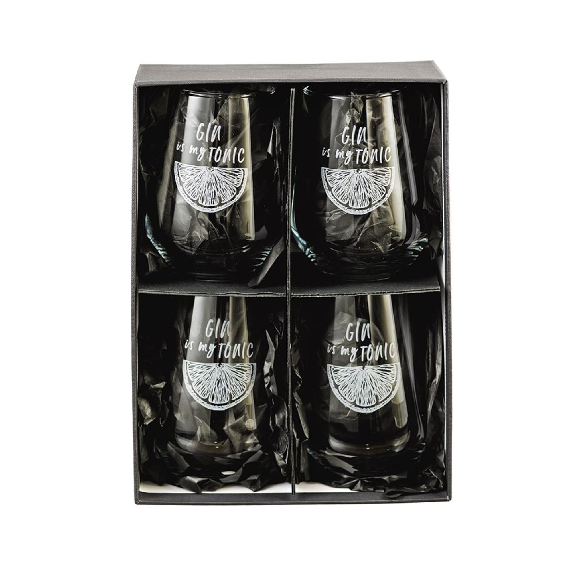 Selbrae House Set of 4 Gin Tonic Stemless Glasses