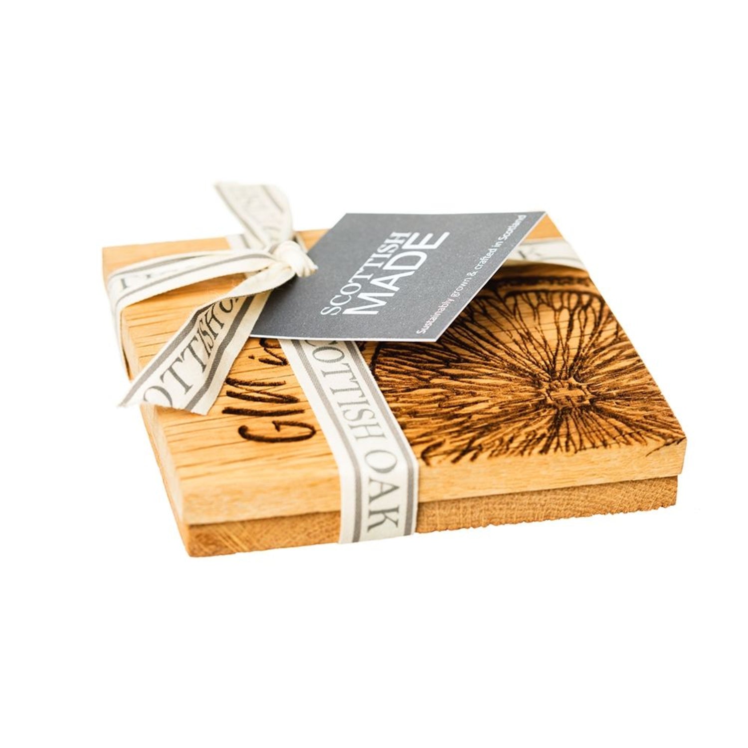 Selbrae House 2 Gin is my Tonic Oak Coasters