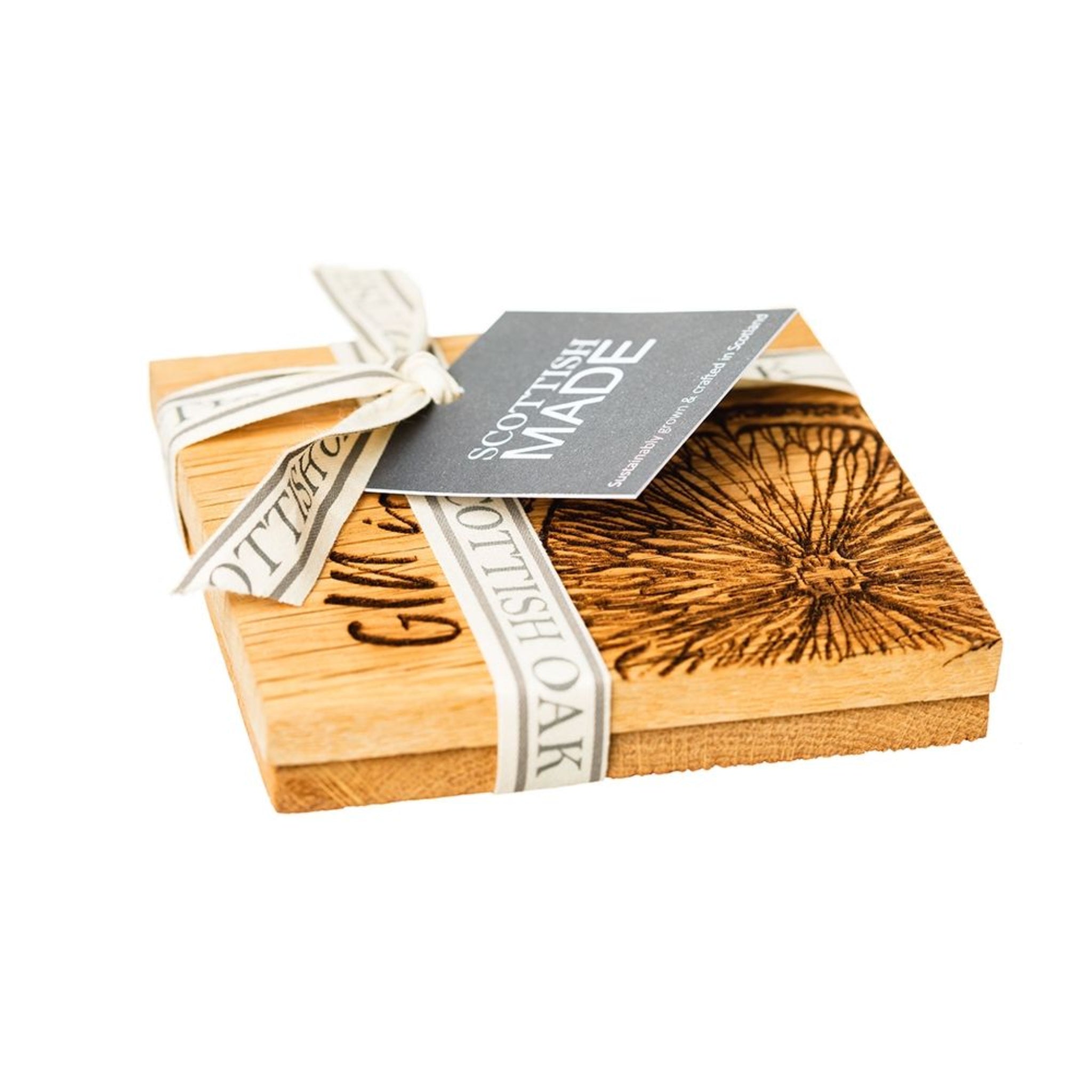 Selbrae House 2 Gin is my Tonic Oak Coasters