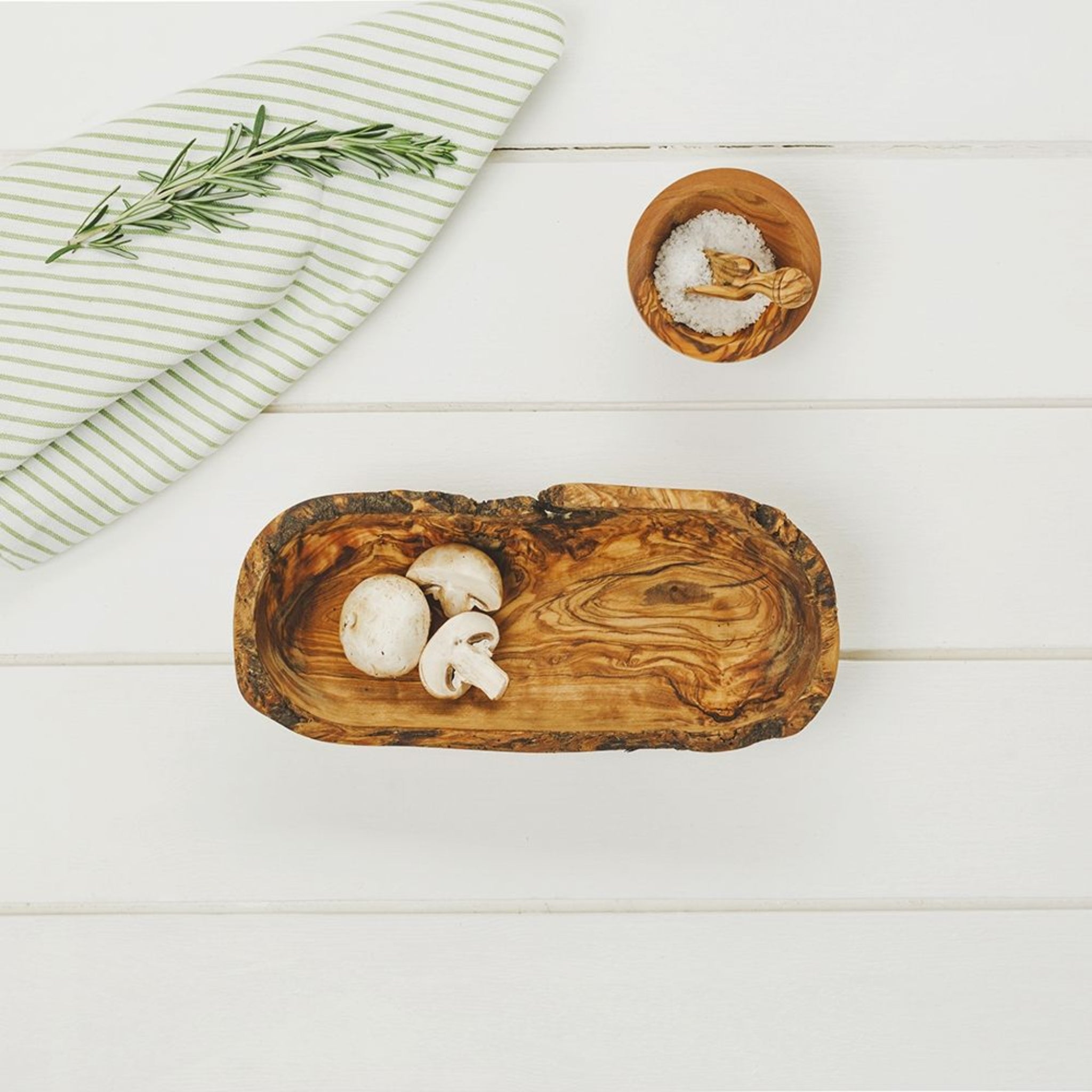 Selbrae House Rustic Olive Wood Serving Bowls 14cm