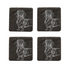 Selbrae House 4 Dachshund Slate Coasters