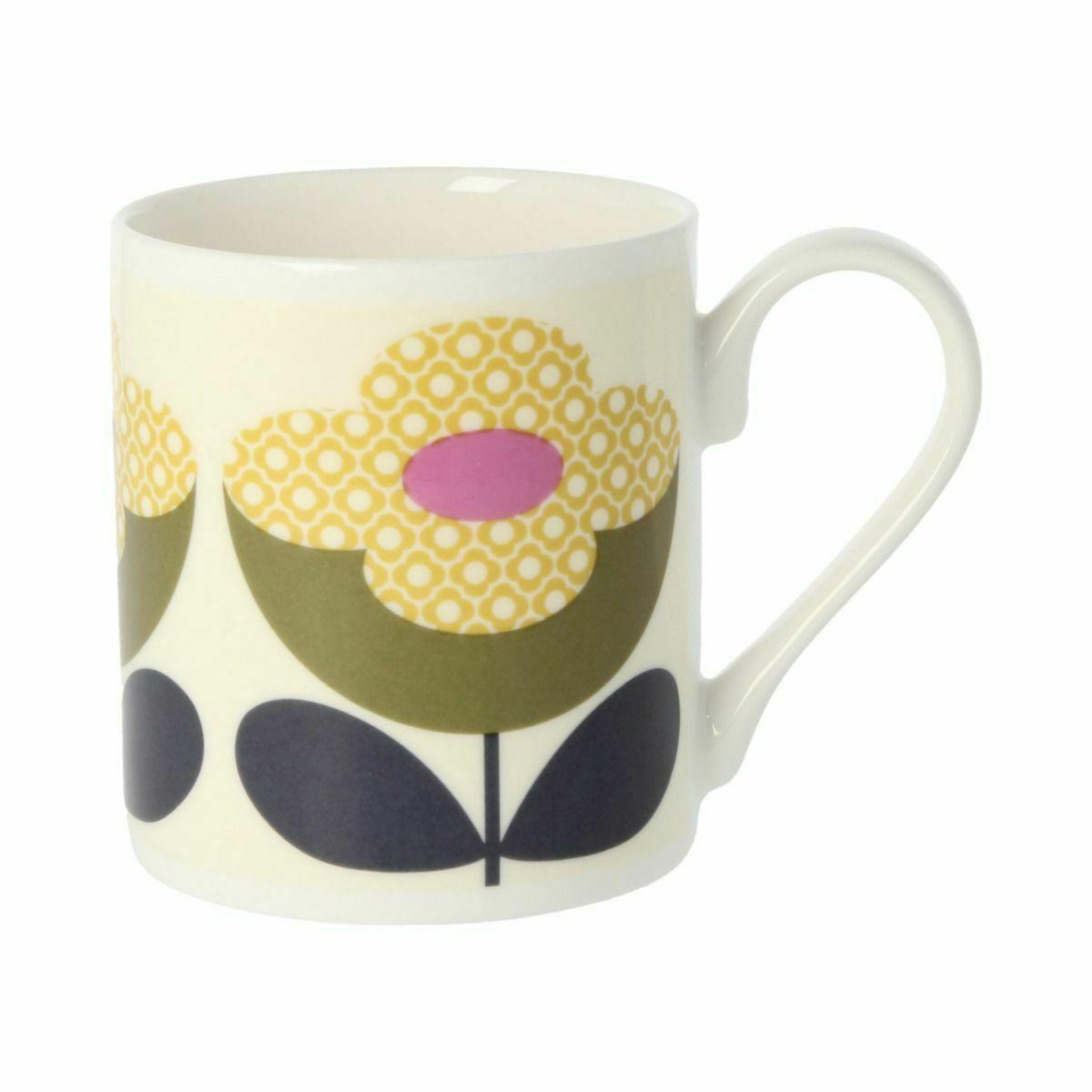 Orla Kiely Buttercup Stem Olive/Yellow Mug 300ml